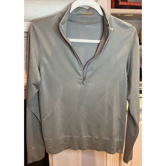 Lululemon Swiftly Tech Relaxed Half Zip Pullover Gull Gray Sage Size Medium - Picture 5 of 10